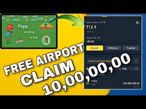 Pepe Aidrop free 10cr token || best airport 2023 | claim airdrop without investment #pepe #btc