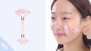 【美容】 小顔ローラーの使い方 | Wishtrend X WisthrendTV Rose Quartz Beauty Roller