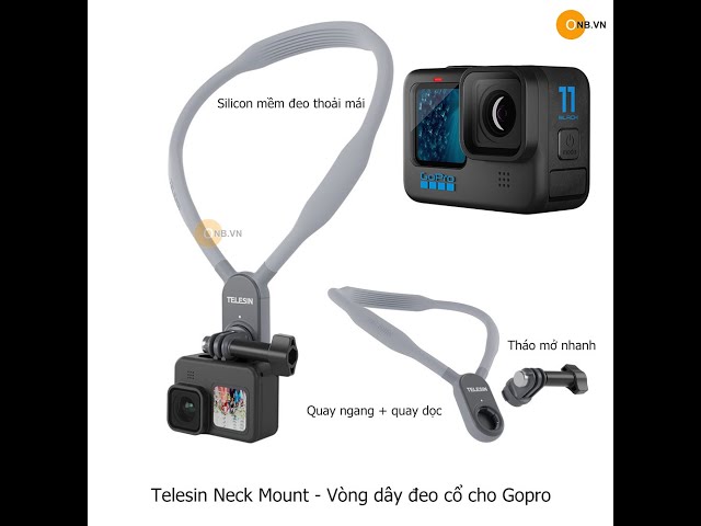 Unboxing Telesin Neck Mount - Vòng dây đeo cổ Silicon cho Gopro 11
