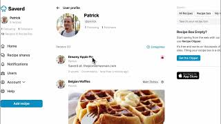 Using the Saverd Recipe Clipper in a desktop web browser screenshot 4