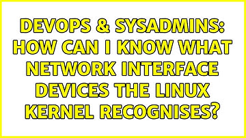DevOps & SysAdmins: How can I know what network interface devices the Linux kernel recognises?