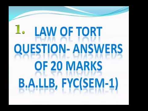 torts essay questions and answers