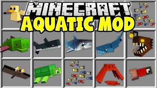 Minecraft AQUATIC MOD | MINECRAFT JAWS, TURTLES, SHARKS, FISH & MORE!! screenshot 4