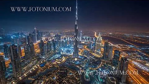12 Aerial Night Drone Views of Dubai Skyline, Marina, Burj Khalifa - Download Link In Description