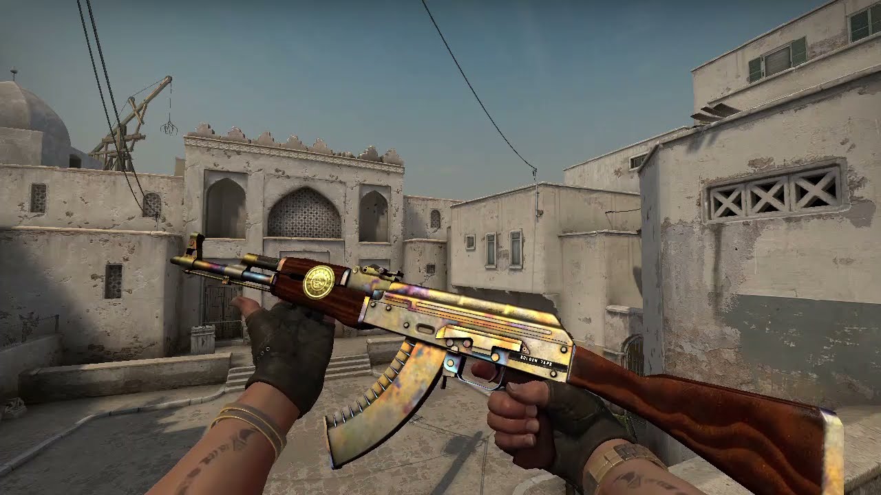 CSGO AK-47 Case Hardened #1 Gold Gem Showcase Pattern ID 