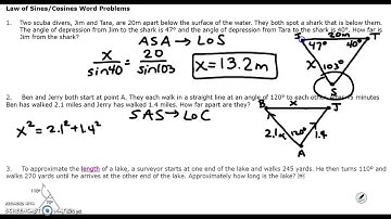 Unit 5 Day 4 Application of Oblique Triangles Video Notes