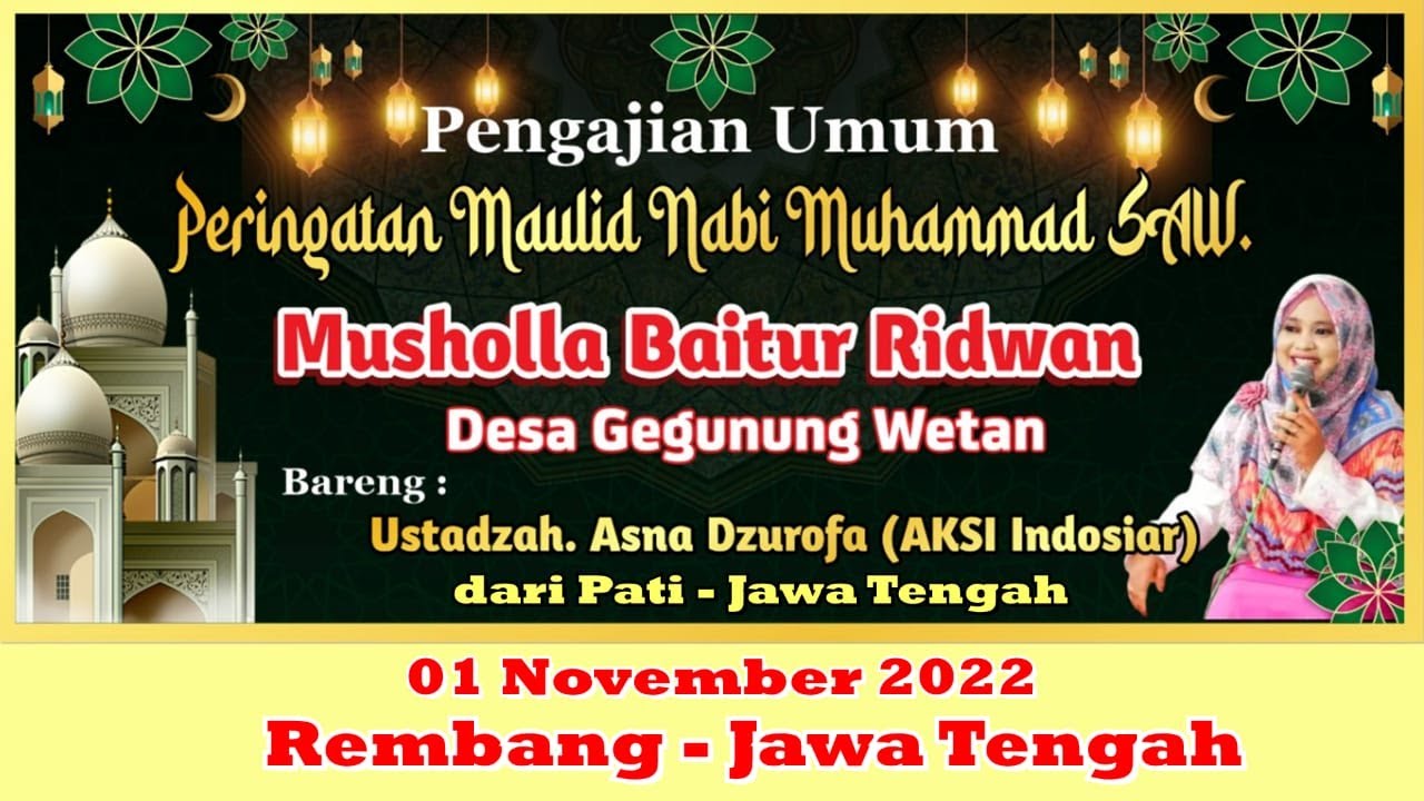 🔴🔴 LIVE STREAMING Musholla Baitur Ridwan Desa Gegunungwetan - YouTube