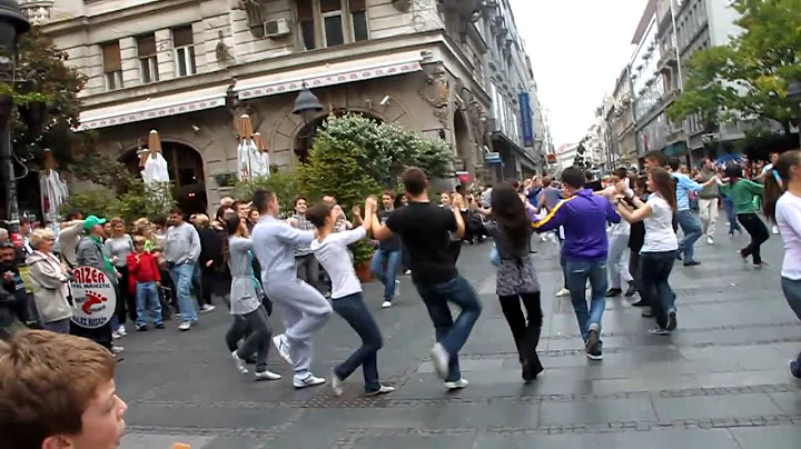 Street Dancing in Belgrade, Serbia on September 25...