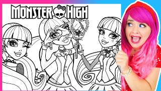 Coloring Draculaura Monster High Coloring Pages | Ohuhu Markers, Prismacolor Markers & Pencils