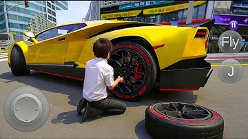 The Boy Changes His Supercar Tyre in the City! 🚗 | 3D Driving Class New Update Gameplay - Car Games