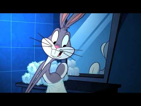 Bugs Bunny Shaking His Tail And Releasing A Wet Fart On A Towel In Front Of The Mirror