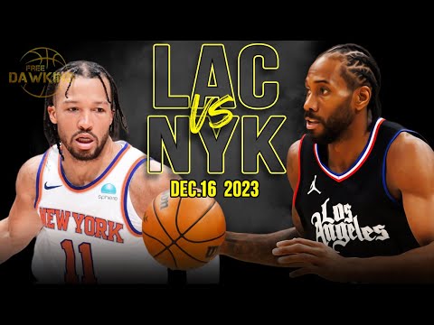 Los Angeles Clippers vs New York Knicks Full Game Highlights December 