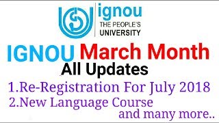 IGNOU ALL UPDATES OF MARCH MONTH | IGNOU LATEST ANNOUNCEMENT |