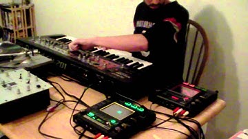 Roland SH201 + Kaoss Pad 3 + Kaossilator Pro Jam Session