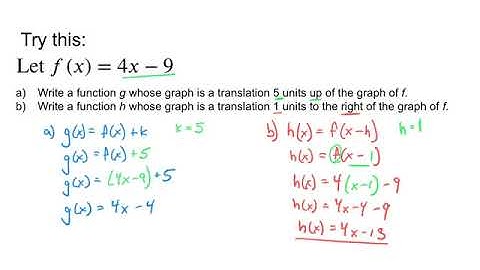 Lesson 1-2- Part 1- Transformations of Linear and Absolute Value Functions