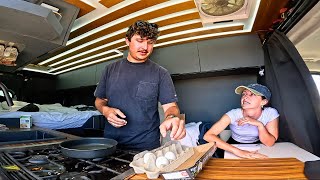 Van "Stealth" Camp in Cracker Barrel Parking lot (Day In The Life)
