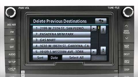 Navigation (delete a previous destination) Sienna Toyota of Slidell