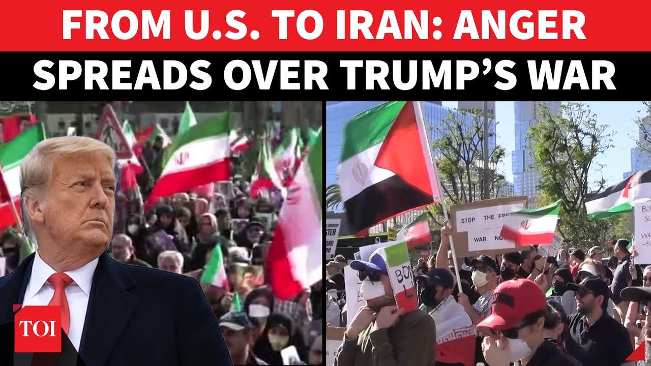 'TEHRAN ROARS, LA PROTESTS': Trump’s Iran War Sparks Global Fury, Massive Street Rallies | Watch