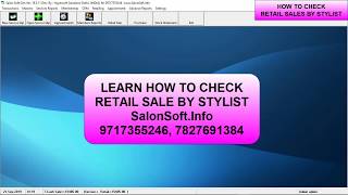 Salon  Billing Software :: How to check retail products sales by a stylist screenshot 2