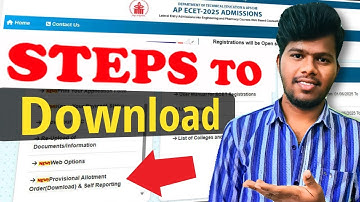 How to Download AP ECET 2025 Allotment Order & Self Reporting Step by Step | Telugu