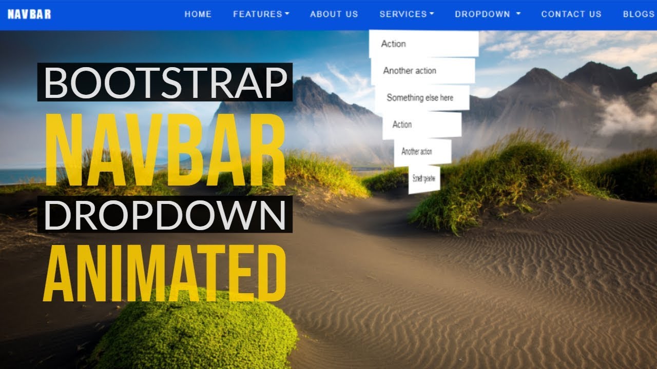 Bootstrap Navbar Dropdown Animation - YouTube