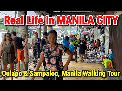 REAL LIFE in MANILA, PHILIPPINES | Walking in Manila City - Streets of QUIAPO & SAMPALOC