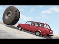 ПУНКТ НАЗНАЧЕНИЯ! КОЛЕСО ОТ БЕЛАЗА НА СПУСКЕ | BeamNG.driv