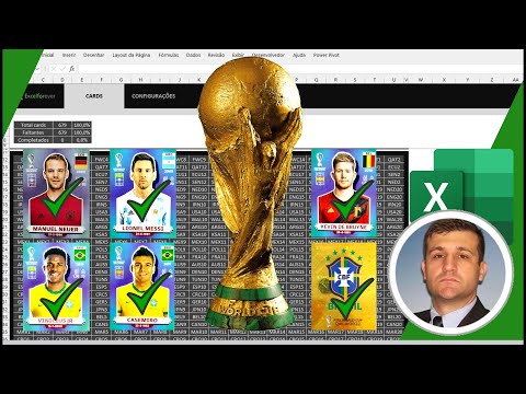 Planilha controle de cards álbum Copa 2022