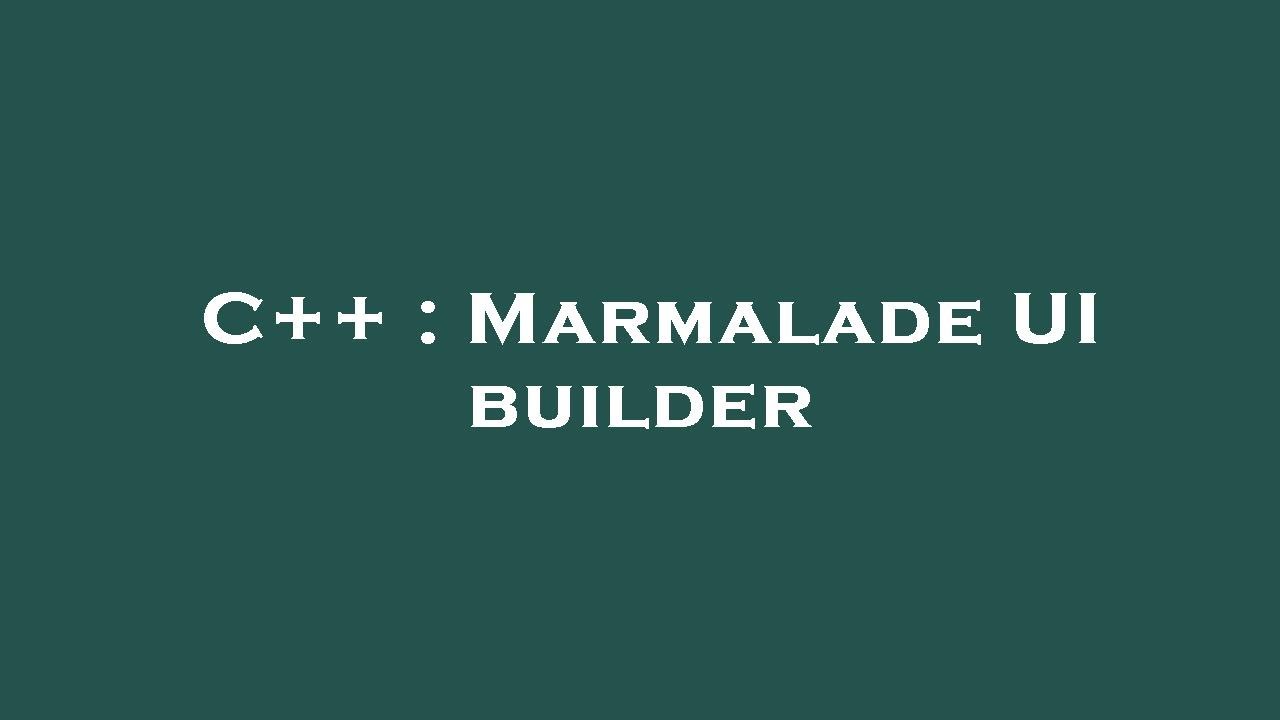 C++ : Marmalade UI builder - YouTube