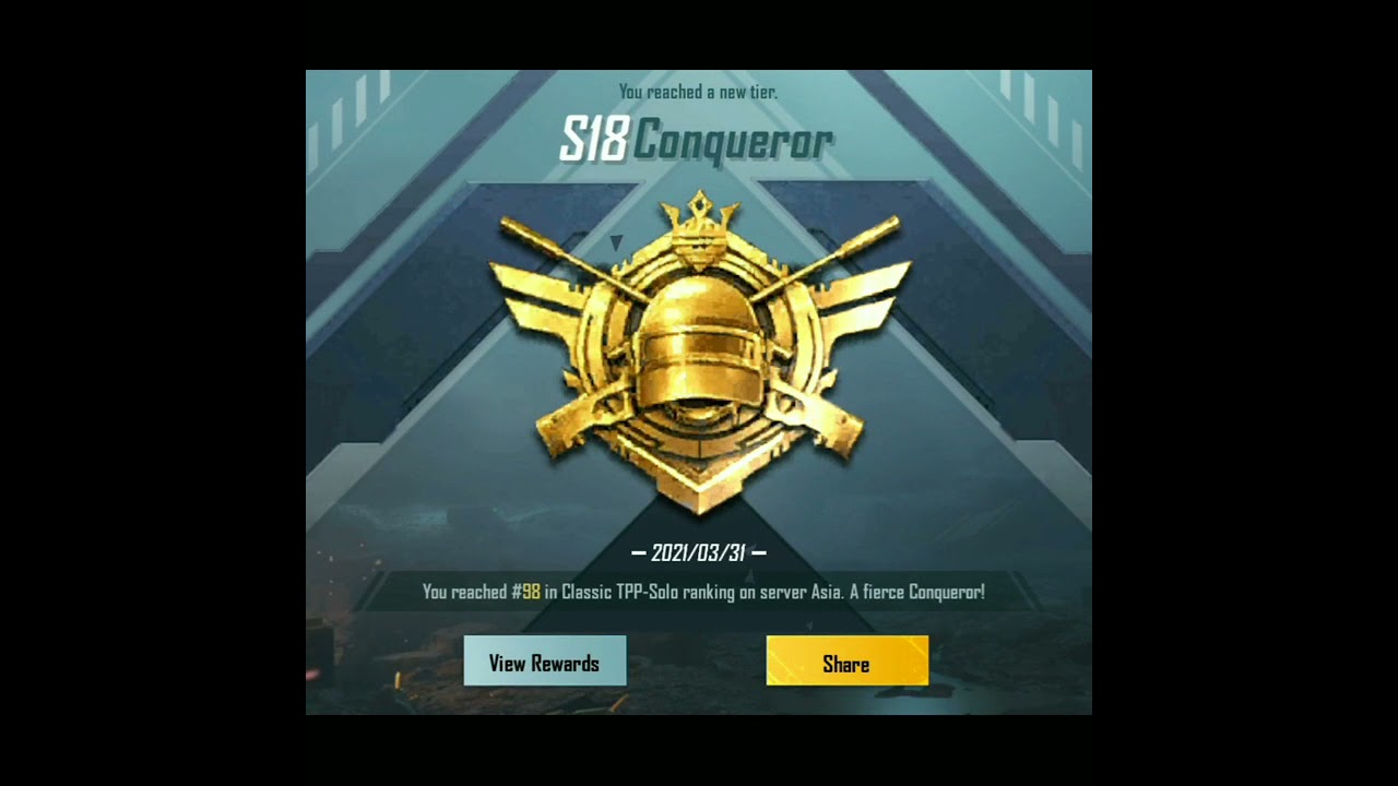 S18 Conqueror Done 🇮🇳 l SOLO TPP ASIA #98 l YOUTUBESUNNY 