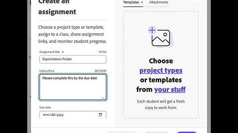 How to Create an Assignment in Adobe Express