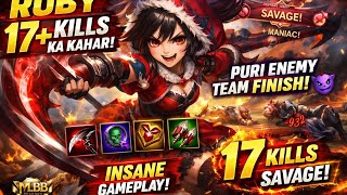 😱17+ Kills RUBY Monster! Solo Enemy Team Destroy 😈 | Best Ruby Build | #viralvideo #realakgameryt 