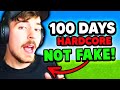 Did mrbeast fake his 100 days in minecraft
