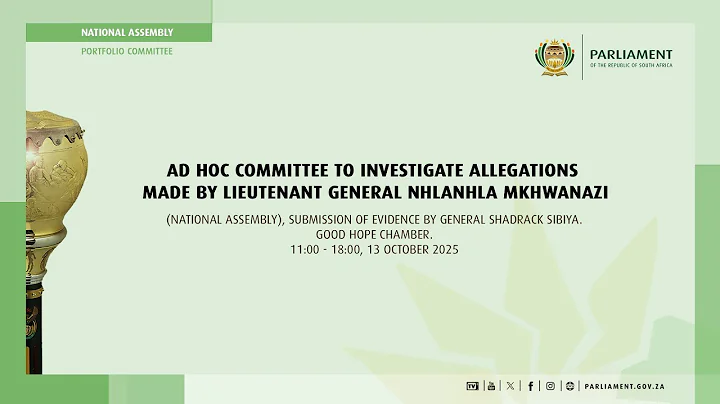 Ad Hoc Committee Investigate Allegations by General Nhlanhla Mkhwanazi 3/3, 13 October 2025