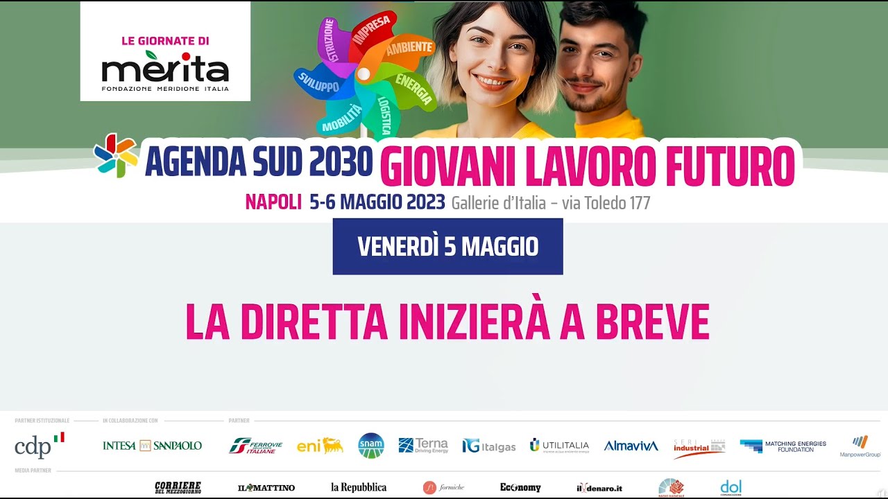 Agenda Sud 2030: Giovani Lavoro Futuro 