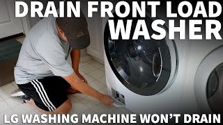 Drain Front Load Washer - LG Washing Machine Drain Problem - Drain Washer That Won't Drain or Spin by digitalcamproducer 58,576 views 1 year ago 2 minutes, 15 seconds