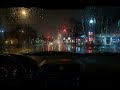 Peaceful rainy night with soft ambient sounds and a calming city atmosphere.