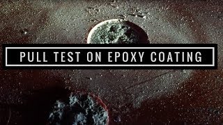 pull test on epoxy coating using elcometer 106 adhesion tester