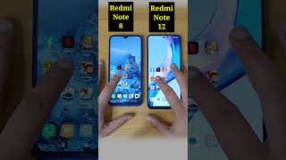 Redmi Note 12 vs Redmi Note 8 Speed Test Comparison | #shorts