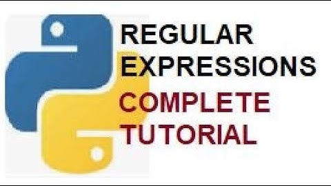 PYTHON Tutorial: - Regular Expressions |REGEX|TUTORIAL|PYTHON|Beginners-Advance with Examples
