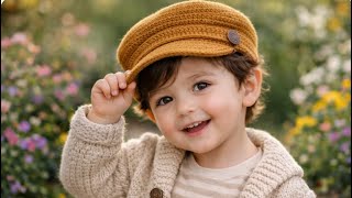 Easy Crochet For Beginners || Crochet baby boy cap|| crochet a newsboy hat for beginners