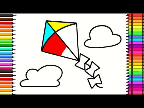 colorful-house-and-kite-drawing - ArtsyCraftsyDad