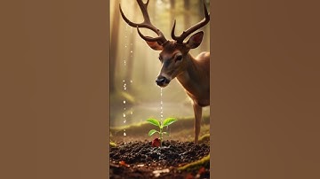 The deer saves a dying apple sprout with pure kindness 😭🍎🦌 #shorts #ai #tree #save #watering