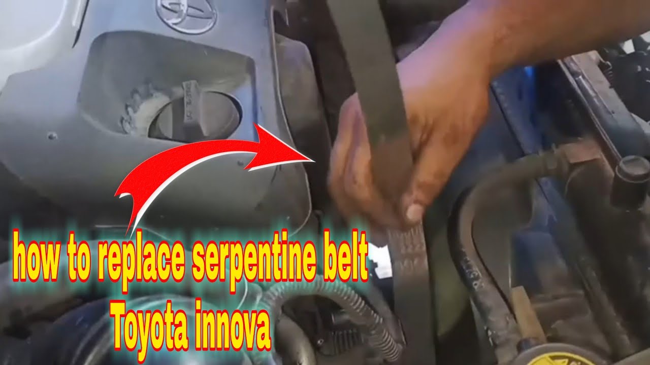 how to replace serpentine belt Toyota innova | cleaning oil turbo leak ...
