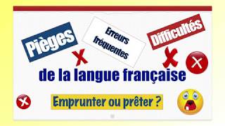 Différence entre emprunter et prêter