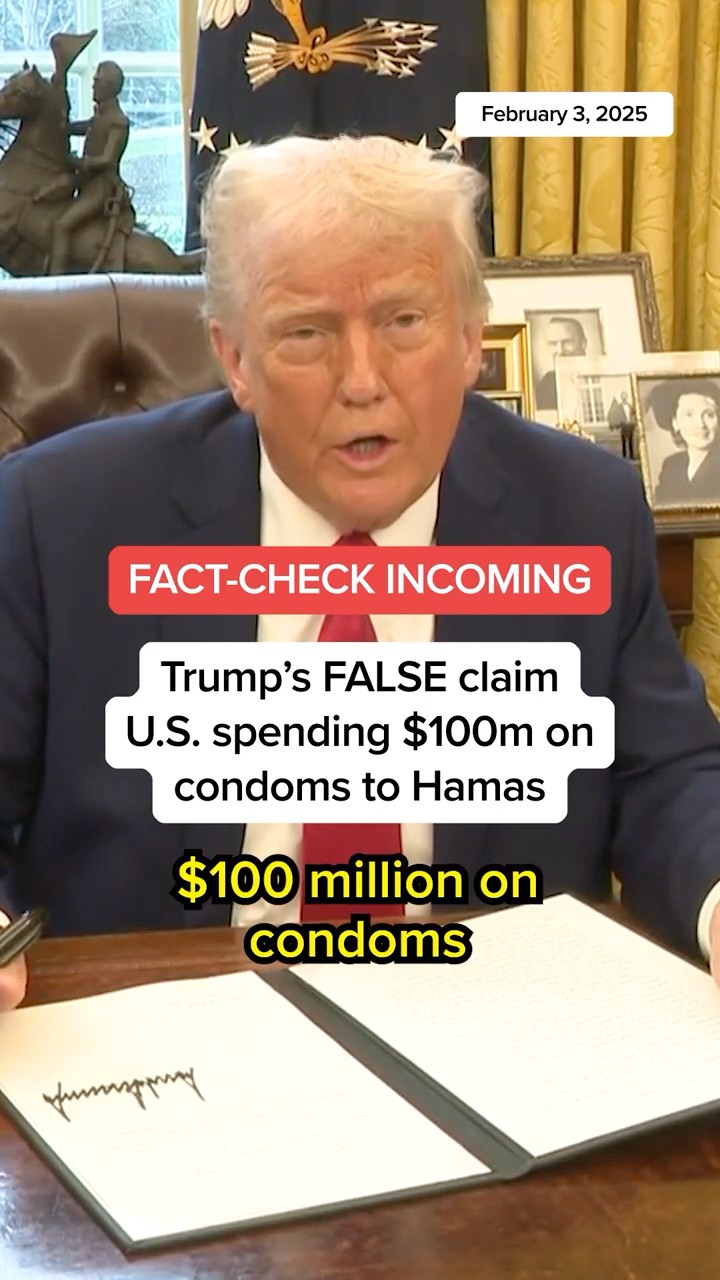 Trump's FALSE claim U.S. spending $100m on condoms to Hamas