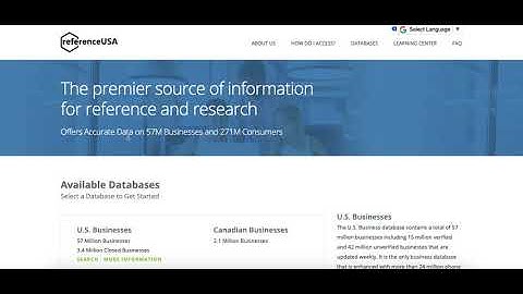 Getting Started with ReferenceUSA from the Ridgefield Library