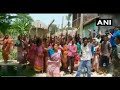 Tmc female cadre protests after bjp demands capf at bengal voting booths