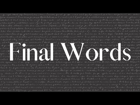 Final Words - Jesus