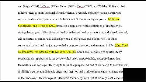 Secondary Sources citing in text